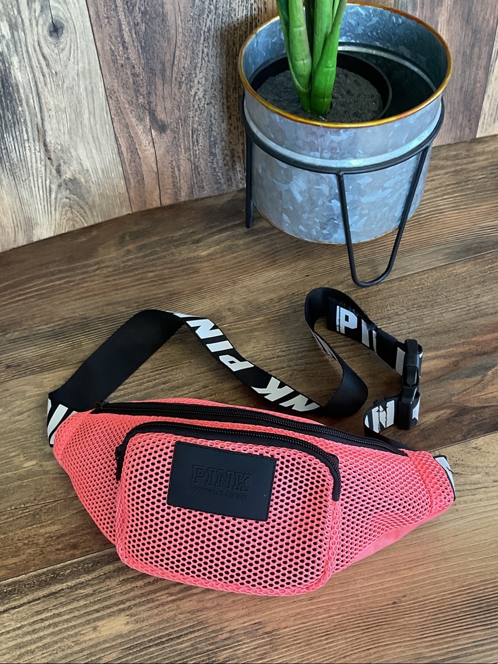 PINK Victoria's Secret Mesh Crossbody Belt Bag  451B